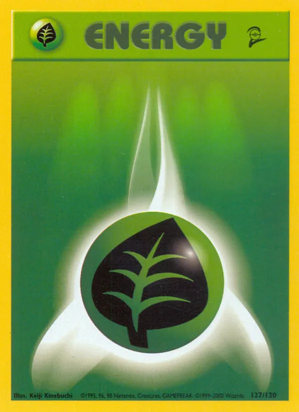 2000 Base Set 2 Grass Energy Common #127/130 Common card image