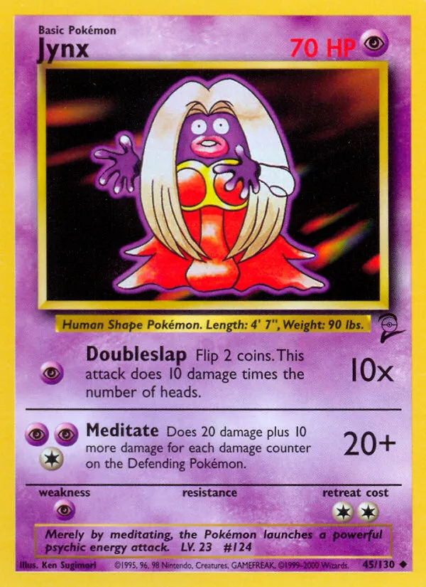 2000 Base Set 2 Jynx Uncommon #045/130 Uncommon card image