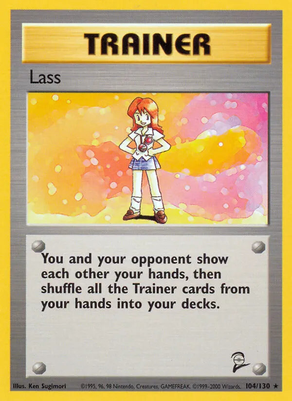 2000 Base Set 2 Lass Rare #104/130 Rare card image