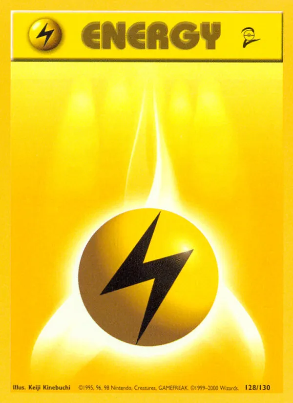 2000 Base Set 2 Lightning Energy Common #128/130 Common card image