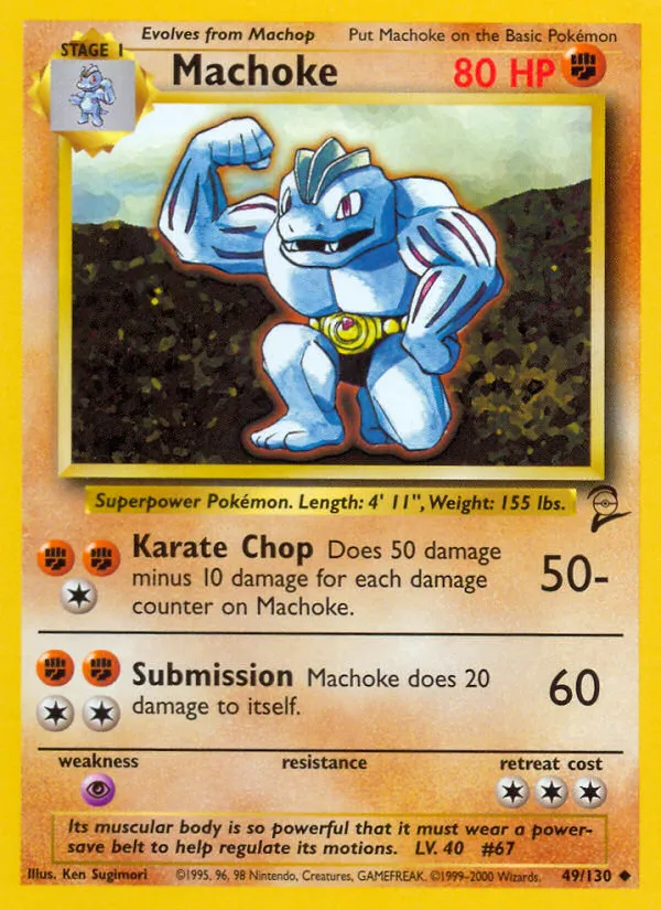 2000 Base Set 2 Machoke Uncommon #049/130 Uncommon card image