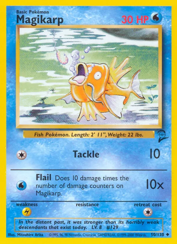 2000 Base Set 2 Magikarp Uncommon #050/130 Uncommon card image