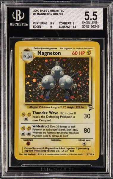 2000 Base Set 2 Magnethon Unlimited Rare Holofoil #9 card image