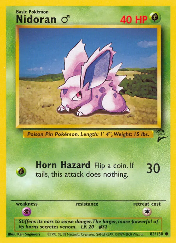 2000 Base Set 2 Nidoran ♀ Common #082/130 Common card image