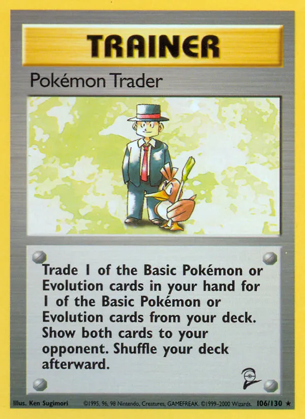 2000 Base Set 2 Pokémon Trader Rare #106/130 Rare card image