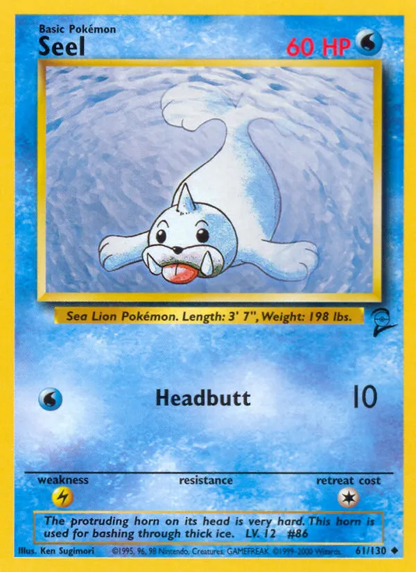 2000 Base Set 2 Seel Uncommon #061/130 Uncommon card image