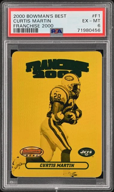 2000 Bowman Best Curtis Martin Franchise 2000 #F1 card image