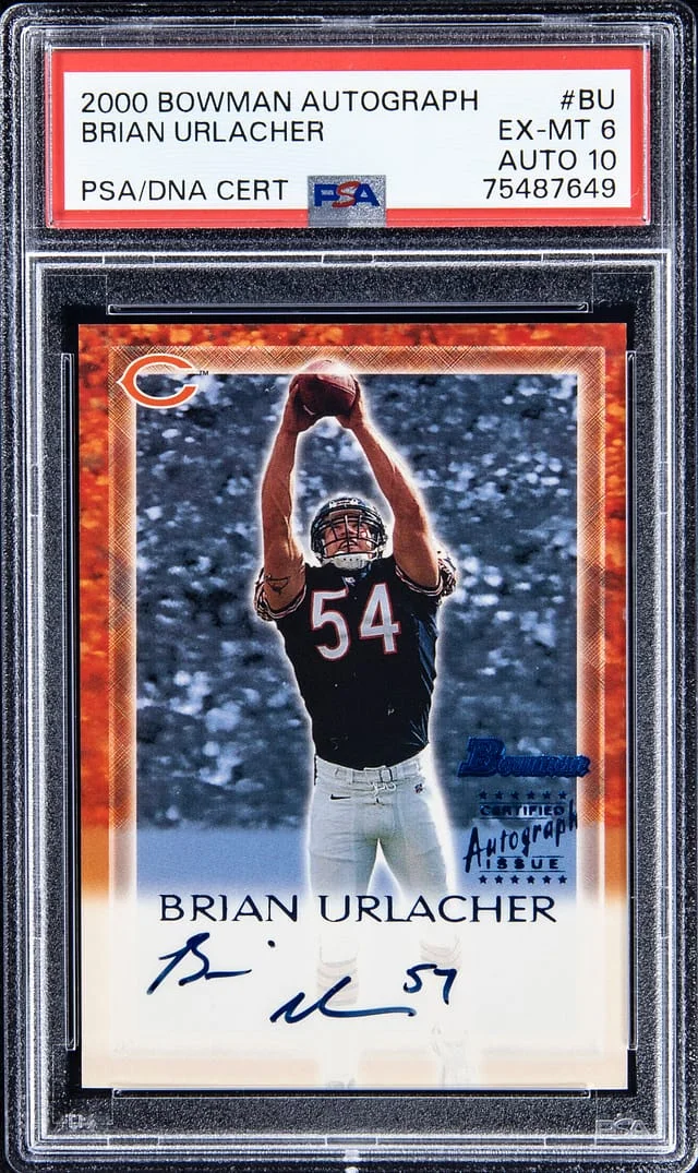 2000 Bowman Brian Urlacher Autograph #BU card image