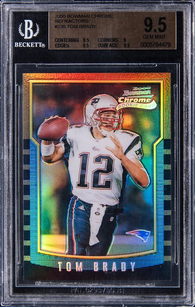 2000 Bowman Chrome Tom Brady Refractor #236 card image