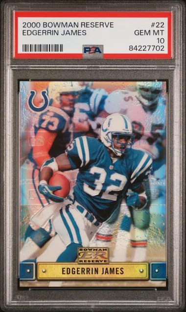 2000 Bowman Edgerrin James Reserve #22 card image