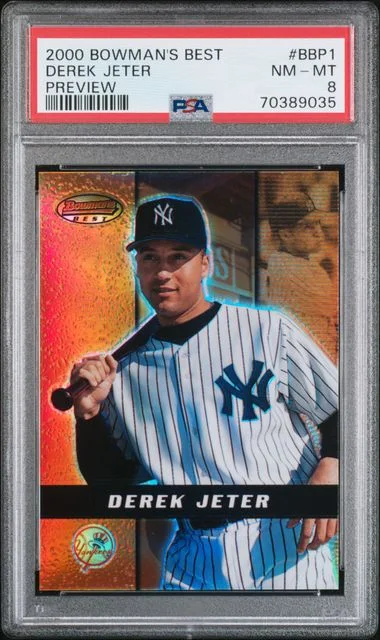 2000 Bowman's Best Derek Jeter Preview #BBP1 card image