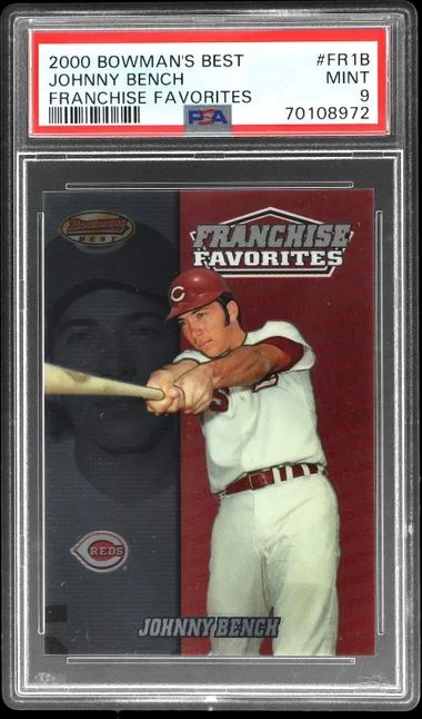 2000 Bowman's Best Johnny Bench Franchise Favorites #FR1B card image