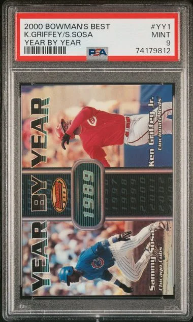2000 Bowman's Best K.Griffey/S.Sosa Year By Year #YY1 card image