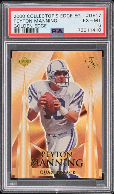 2000 Collector's Edge Eg Golden Edge Peyton Manning #GE17 card image