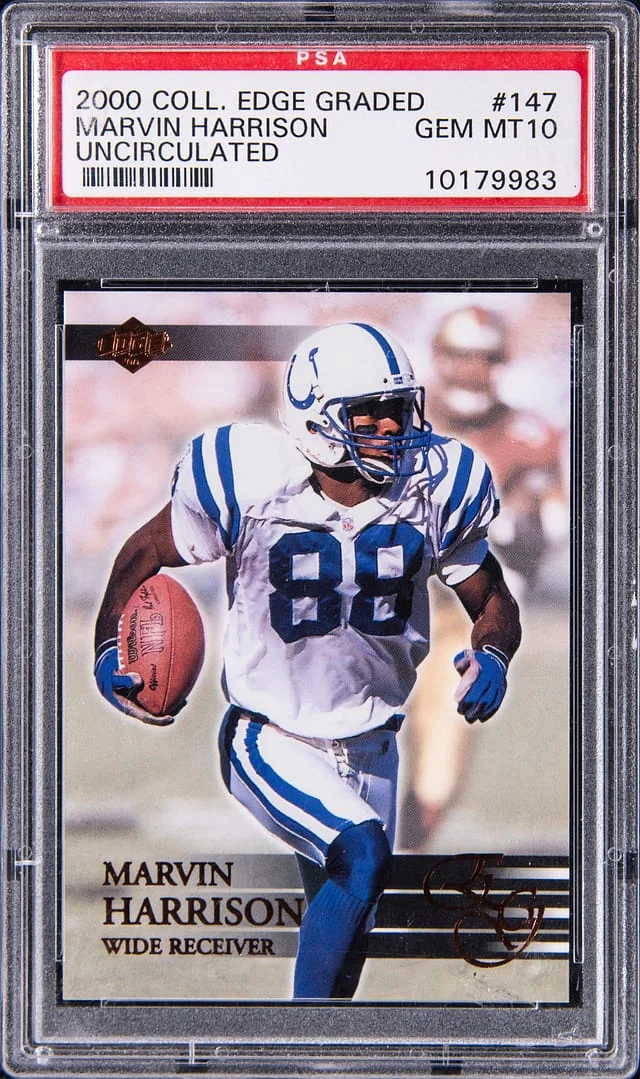 2000 Collector's Edge Graded Uncirculated Marvin Harrison #147 card image