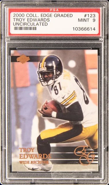 2000 Collector's Edge Graded Uncirculated Troy Edwards #123 card image