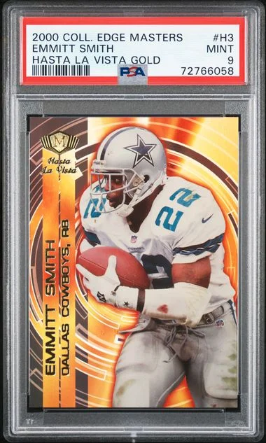 2000 Collector's Edge Masters Hasta La Vista Gold Emmitt Smith #H3 card image