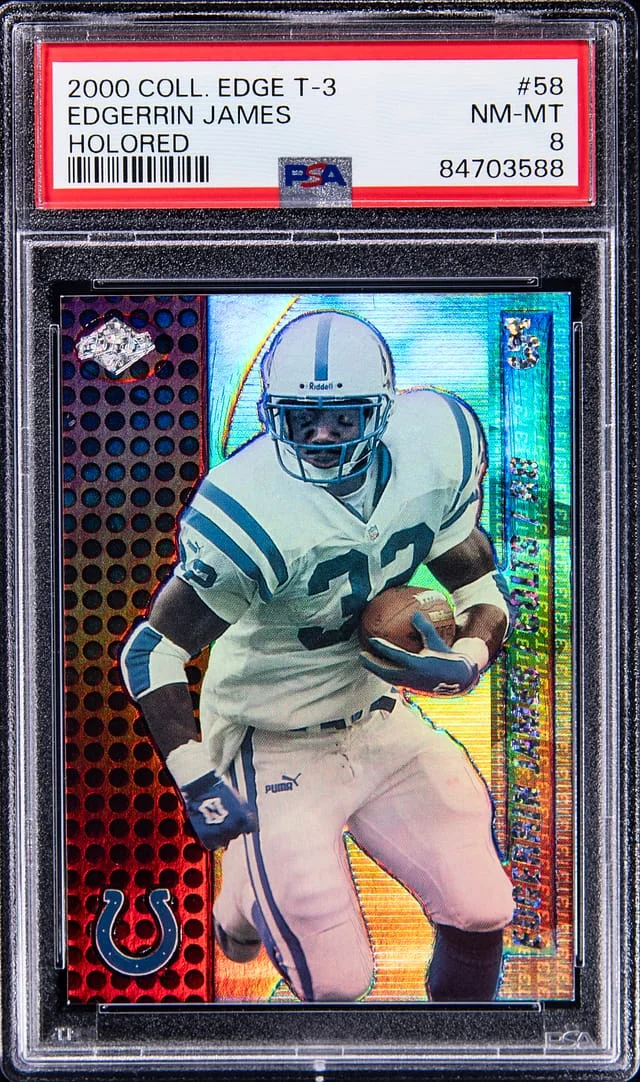 2000 Collector's Edge T-3 Holored Edgerrin James #58 card image
