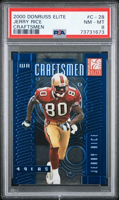 2000 Donruss Elite Jerry Rice Craftsmen #C-28 card image