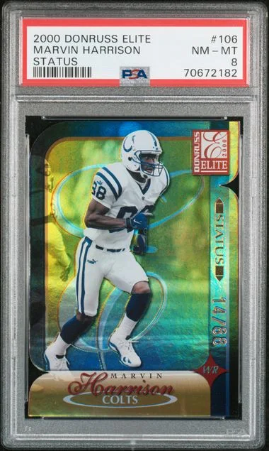 2000 Donruss Elite Marvin Harrison Status #106 card image