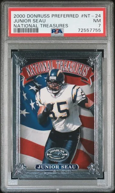 2000 Donruss Junior Seau Preferred National Treasures #NT-24 card image