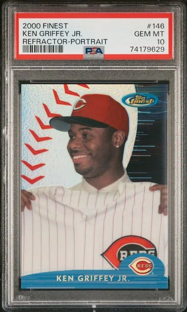 2000 Finest Ken Griffey Jr. Refractor Portrait #146 card image