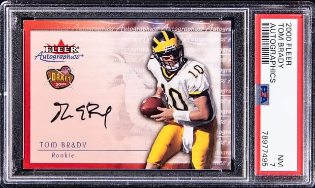 2000 Fleer Autographics Tom Brady #no-number card image