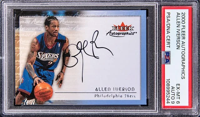 2000 Fleer Autographs Allen Iverson #no-number card image