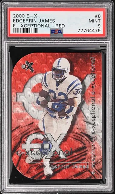 2000 Fleer E-X Edgerrin James E-Xceptional Red #8 card image