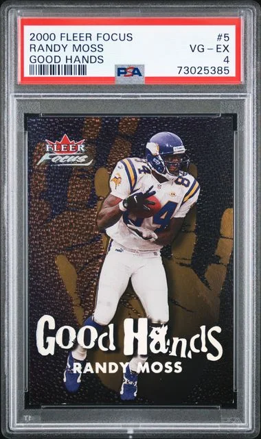 2000 Fleer Focus Randy Moss Good Hands #5 card image