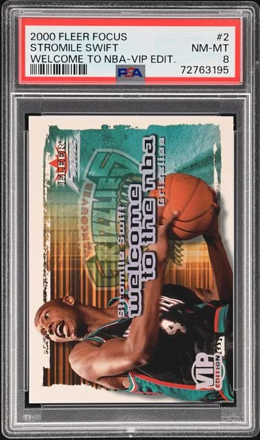 2000 Fleer Focus Stromile Swift Welcome To The NBA VIP Edition #2 card image