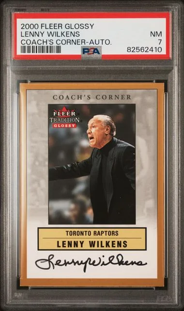 2000 Fleer Glossy Coach's Corner Autographs Lenny Wilkens #no-number card image
