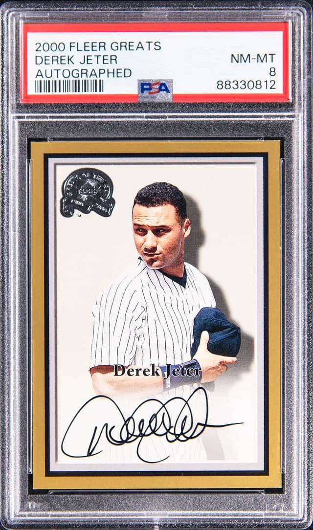 2000 Fleer Greats Autographed Derek Jeter #no-number card image