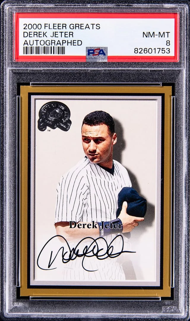 2000 Fleer Greats of the Game Autographed Derek Jeter #no-number card image