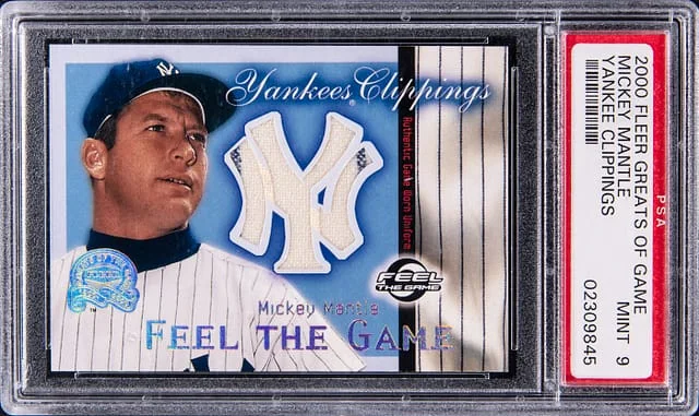 2000 Fleer Greats of the Game Yankee Clippings Mickey Mantle #no-number card image