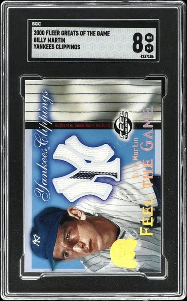 2000 Fleer Greats of the Game Yankees Clippings Billy Martin #no-number card image