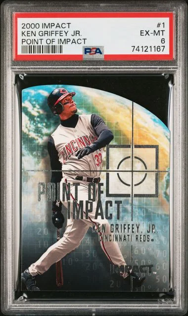 2000 Fleer Ken Griffey Jr. Impact Point Of Impact #1 card image