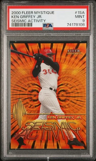 2000 Fleer Mystique Ken Griffey Jr. Seismic Activity #1SA card image