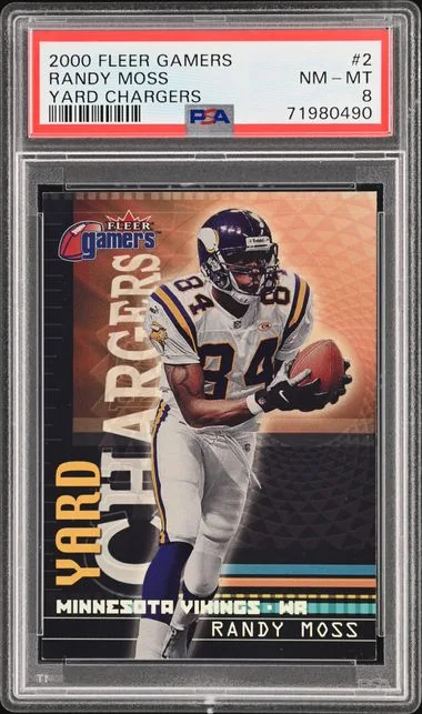 2000 Fleer Randy Moss Gamers Yard Chargers #2 card image
