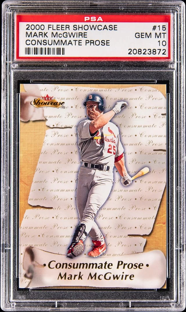 2000 Fleer Showcase Mark McGwire Consummate Prose #15 card image