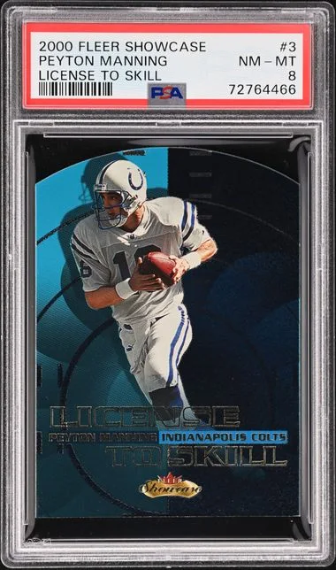 2000 Fleer Showcase Peyton Manning License To Skill #3 card image