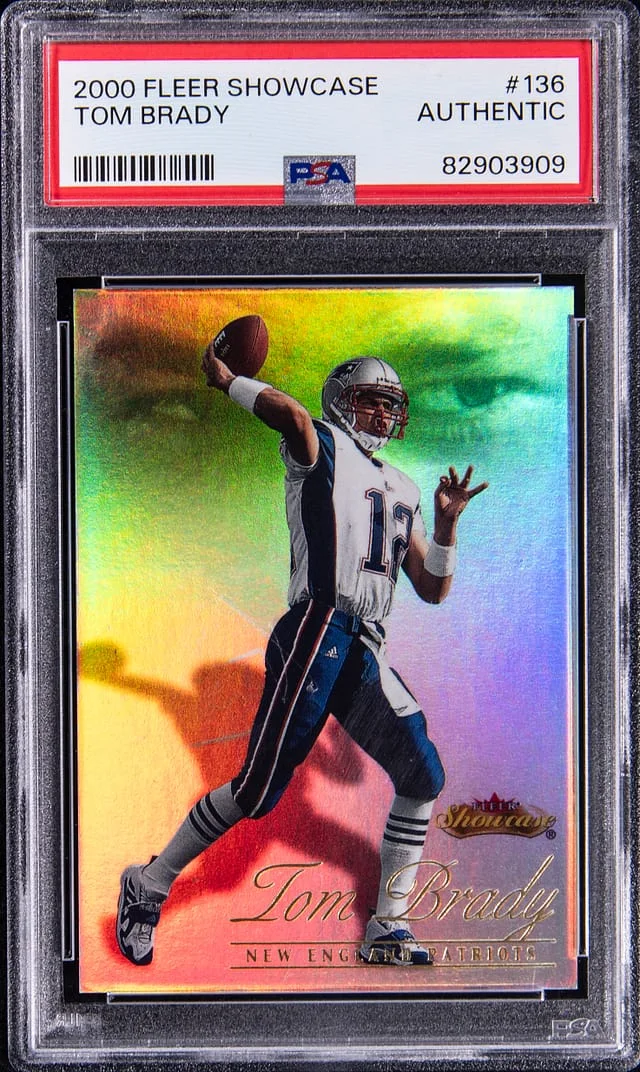 2000 Fleer Showcase Tom Brady #136 card image