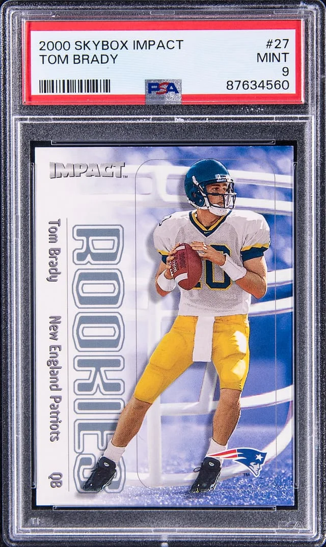 2000 Fleer SkyBox Tom Brady Impact #27 card image