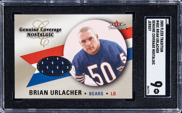 2000 Fleer Tradition Brian Urlacher Genuine Coverage Nostalgic Jersey #4GC card image