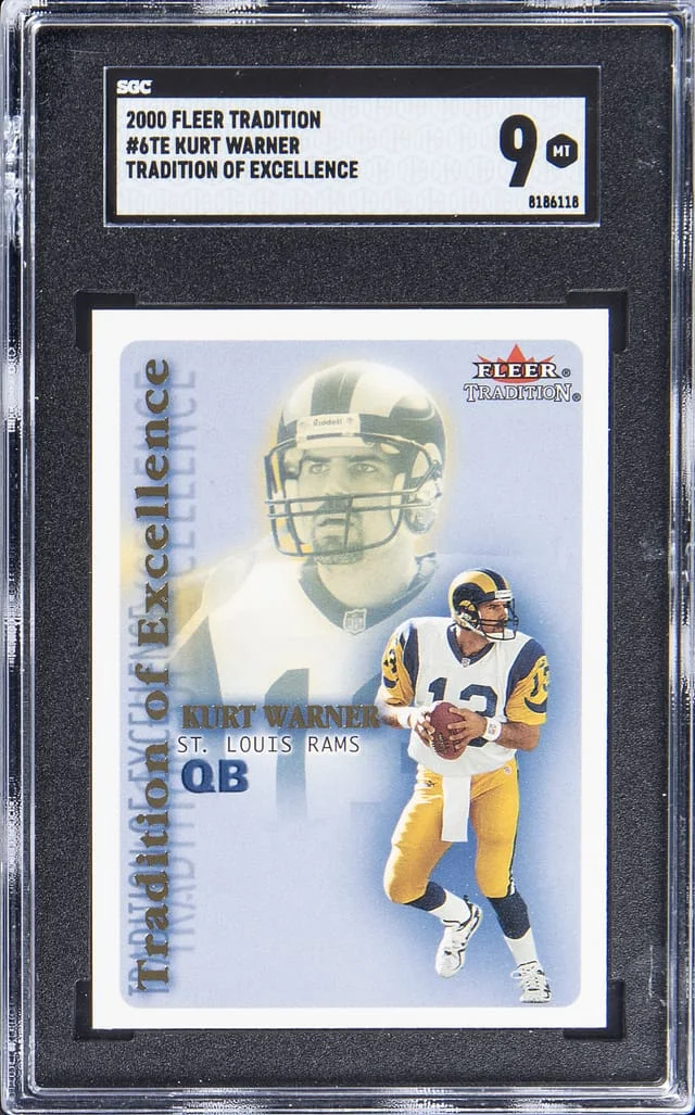 2000 Fleer Tradition Kurt Warner Tradition Of Excellence #6TE card image