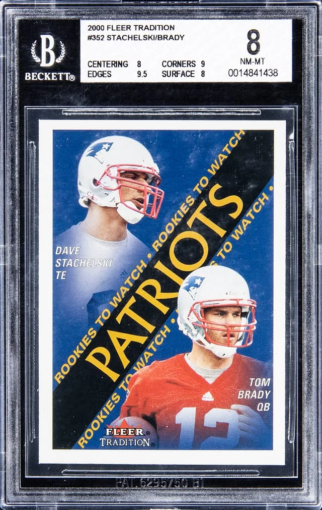 2000 Fleer Tradition Tom Brady/Dave Stachelski #352 card image