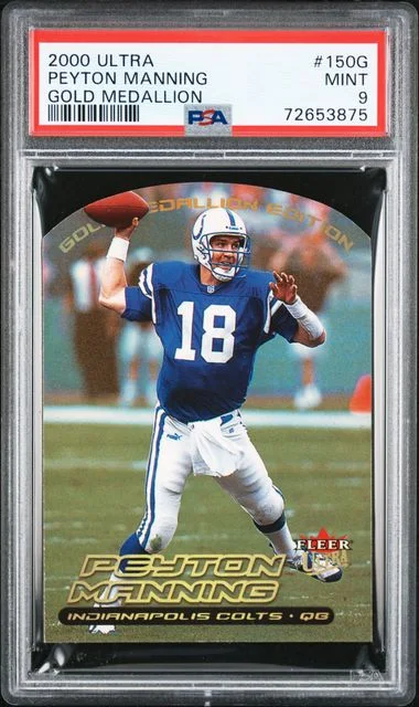 2000 Fleer Ultra Peyton Manning Gold Medallion #150G card image