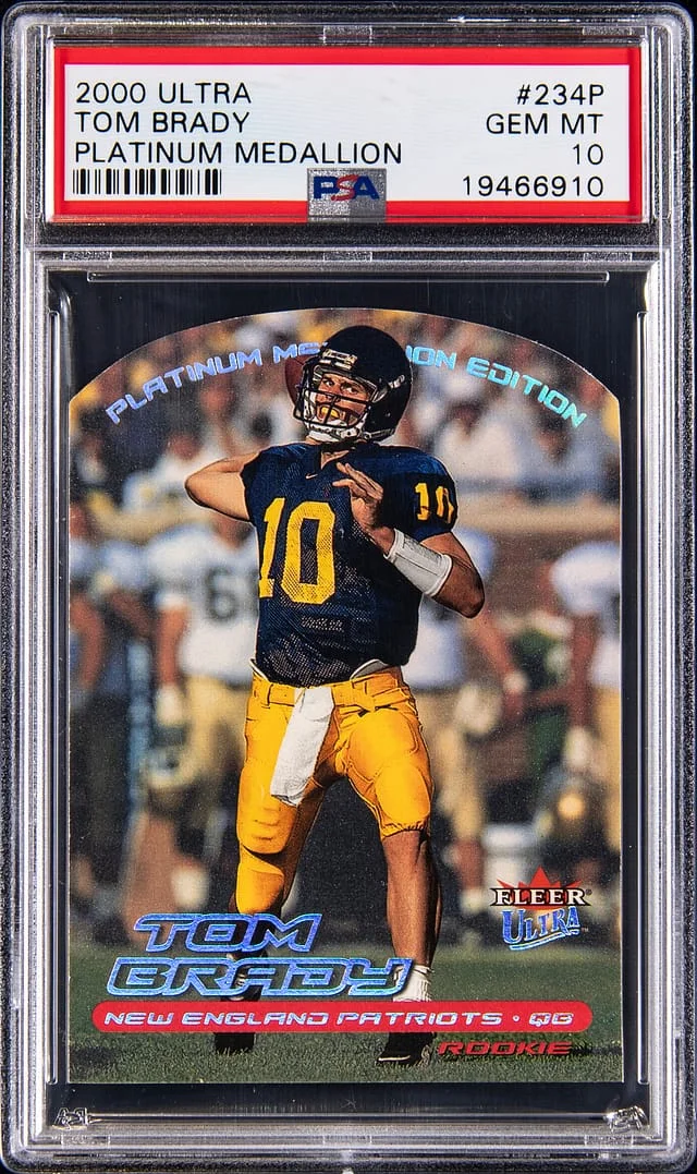 2000 Fleer Ultra Tom Brady Platinum Medallion #234 card image