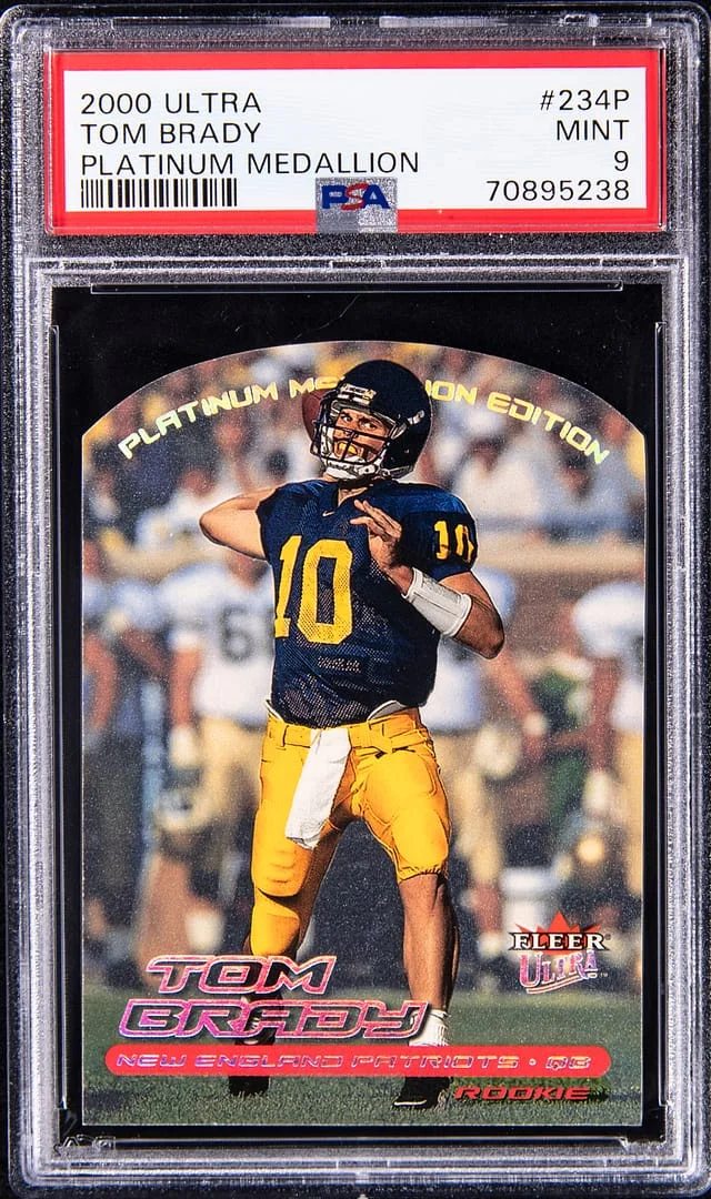 2000 Fleer Ultra Tom Brady Platinum Medallion #234P card image