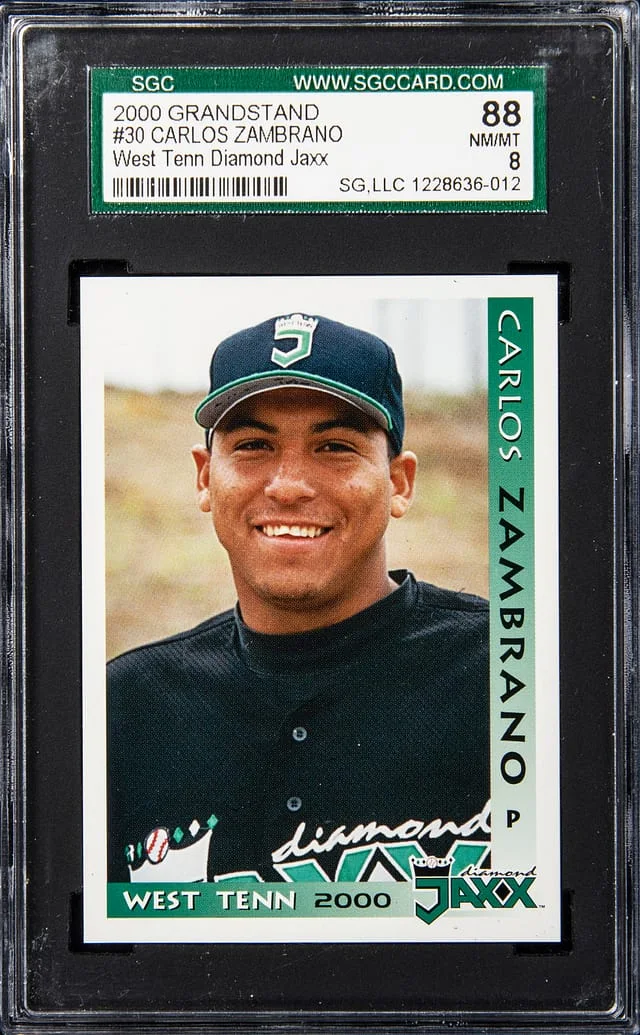 2000 Grandstand West Tenn. Diamond Jaxx Carlos Zambrano #30 card image